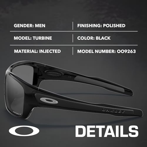 Image of Oakley TURBINE OO9263 Rectangle Shape Sunglasses With Official Eyewear Kit | Men's Sunglasses