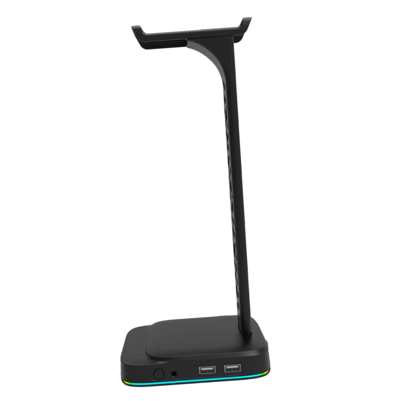 KOMBIUDA Supporto per Cuffie Rgb Hub USB Supporto Estensibile per Cuffi Gaming Scrivania Illuminazione Rgb e Porte USB