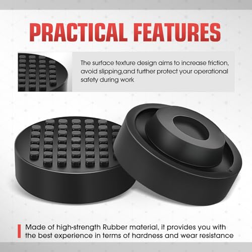 Image of DNA Motoring 2pack Floor Jack Rubber Pad, Frame Rail Protector, Car Lifting Pads Universal Jack Pad Adapter for Floor Jack, TOOLS-00621