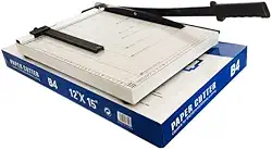 Guilhotina Papel Ofício 36 cm corta até 12 Folhas com Travamento