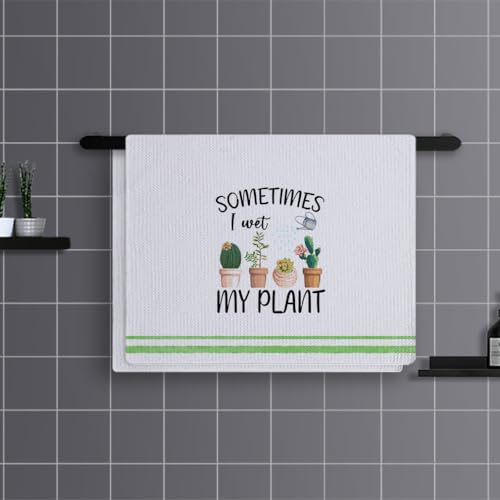 Geschirrtücher Kaktus Grüne Pflanze Handtücher Waffeltücher Küchentücher Geschirrhandtücher Saugfähige Trockentücher Küche Multi-Purpose Abtrockentücher Küche Handtuchset 4 Stück (40x60cm)