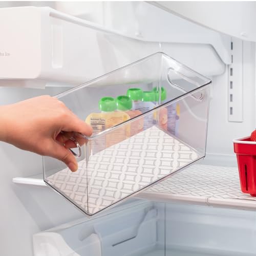 S&T INC. Fridge Liners, Shelf Liners for Kitchen Cabinets and Storage Bins, Non Adhesive Refrigerator Liners, Washable and Absorbent, 12 Inch x 24 Inch, Round Diamonds, 3 Pack