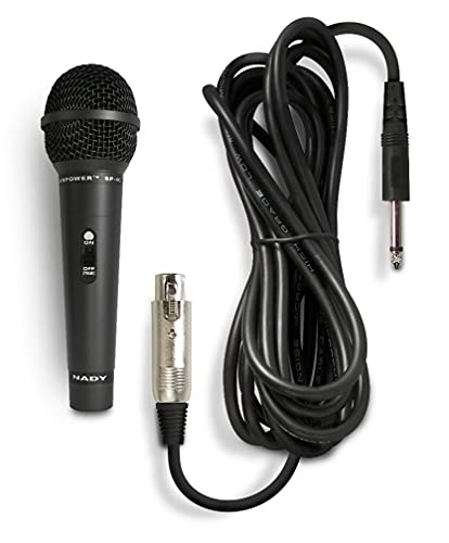 Nady SP-4C Dynamic Neodymium Microphone - Professional vocal microphone for performance, stage, karaoke, public speaking, recording - includes 15' XLR-to-1/4