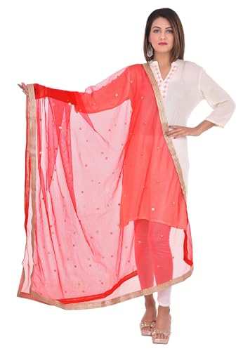 Image of YOUTHQUAKE Women's Embroidered Net Dupatta