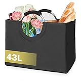 alouweekuky Einkaufskorb, Picknickkorb Tragekorb Stabil Carrybag Große Einkaufstasche...