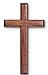 Solid Mahogany Wood Wall Cross (6")