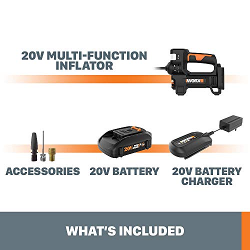 WORX Cordless Tire Inflator 20V Air Compressor, WX092L - image 6