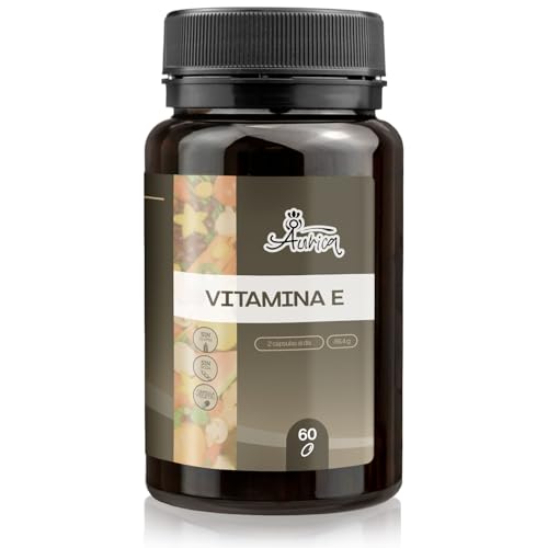Aurica Vitamina E 400 mg - 60 Perlas - Antioxidante Potente para Piel y Defensas, Antiedad y Salud Cardiovascular - 1 al Día