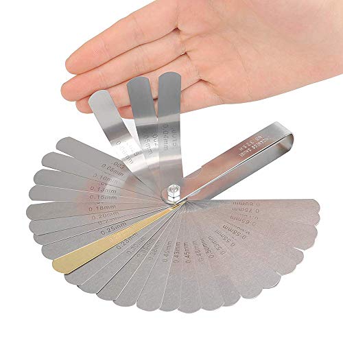 KKmoon Guitar Luthier Ferramentas Kit Medidor de Raio de 9 Raios 32 Lâminas Calibre para Guitarra Re