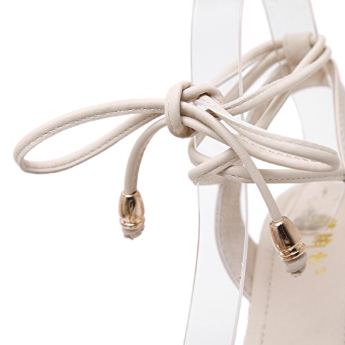 Womens Jute-rope Middle Wedge Heel Summer Shoes Flip Sandals Lace Up4