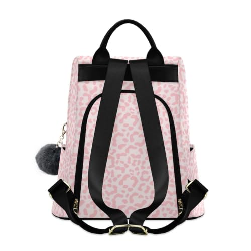 Image of ALAZA Pink Leopard Cheetah Print Backpack Purse for Women Anti Theft Fashion Back Pack Shoulder Bag