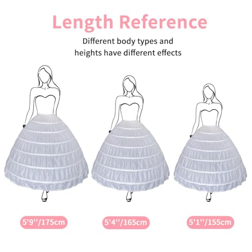 Women Crinoline A line Petticoat 6 Hoop Tulle Skirt Slip Under dress for Wedding Dress Ball Gown4