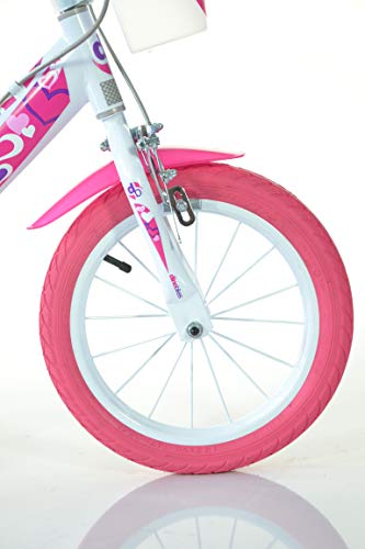 Dino Bikes Mädchen Kinderfahrrad weiß 164RN Mädchenfahrrad – 16 Zoll | TÜV geprüft | Original | Kinderrad mit Stützrädern Das Fahrrad als Geschenk Mädchen – Bild 8