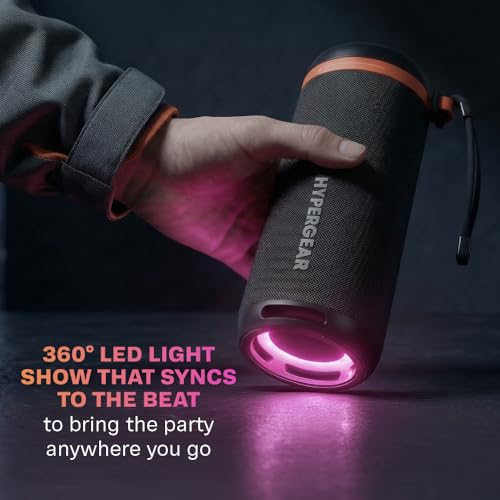 Image of HyperGear SoundTower Bluetooth Speaker - Portable Speaker with Bluetooth, Wireless BT5.4 Connection, Loud Boosted Bass HD Sound, Compact Design for Indoor & Outdoor Use