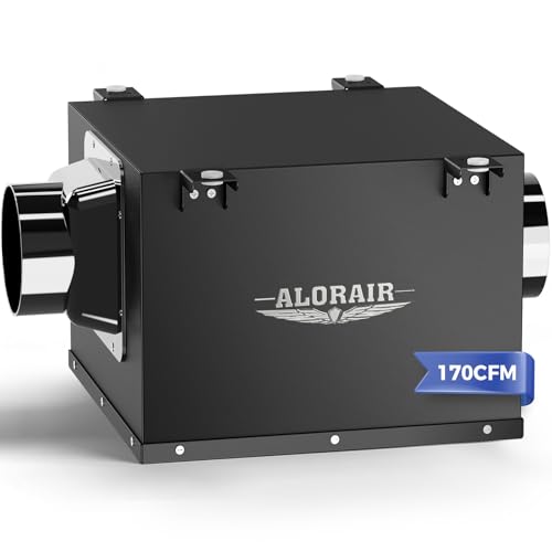 ALORAIR 4 Inch Inline Bathroom Exhaust Fan – Ultra Quiet 170 CFM Ventilation Fan for Bathroom, Attic, Kitchen, Garage, Laundry Room – Durable, Easy to Install, Powerful Airflow