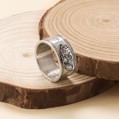 Image of Feng Shui PiXiu Mantra Ring - Lucky Wealth Jewelry
