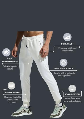 Image of Men Stretchable Cut & Sew Breathable Joggers with Multi Secure Zipper Pocket| Moisture Wicking Light Weight Track Pant| Men Joggers|Casual Track Pants