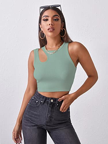 Image of Shasmi Women's Striped Slim Fit Crop, Ribbed, Stylish Tank Top, Soft and Comfy Fabric has Some Stretch