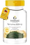 Spirulina Tabletten - 500mg reines Spirulina Algenpulver pro Tablette - 100 Tabletten - hochdosiert - Spirulina Platensis - vegan | Warnke Vitalstoffe - Deutsche Apothekenqualität