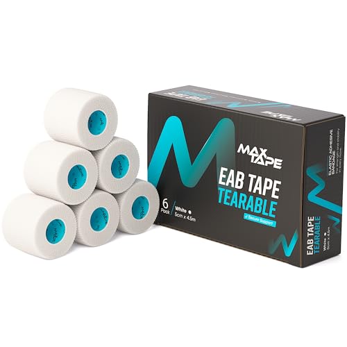 MaxTape EAB Elastic Adhesive Bandage Tape White 5 cm x 4.5 m Box of 6