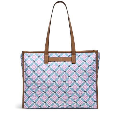 RADLEY London Willow Walk Responsible Women’s Large Recycled Fabric Ziptop Shoulder Bag, Chalk