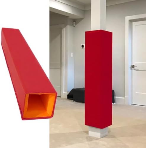 Weatherproof Basketball Pole Padding - 4ft Protective Cover for 4-8" Square Poles - Safe Wrap-Around Padding for Outdoor Playgrounds & Indoor Use - Enhance Safety & Durability