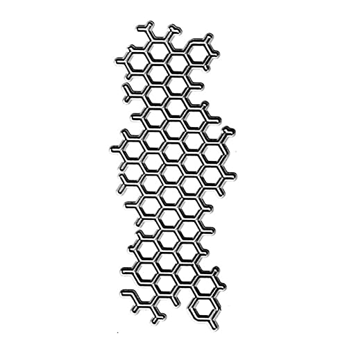 zhousan Troqueles de corte de red de panal de abeja irregulares de metal troqueles de red de malla de fondo de rejilla de relieve plantilla para bricolaje álbum de recortes decorativo