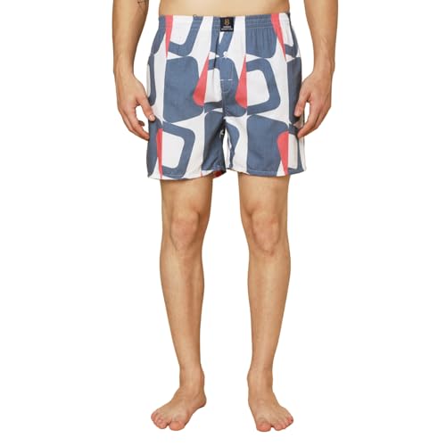 Image of Urban Scottish Ultra-Comfortable Men's Boxer Pants (Pack of 5) - 100% Cotton Material with A Stylish Print - Soft and Stretchy Elastic Waist Band - Dynamic Movement and Hardwearing Stitching