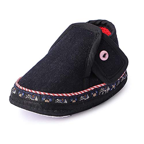 Image of Butterthief Unisex Baby Prewalking Shoes for Newborn Boys & Girls | Soft Sole Infant Bootie with Anti-Slip Bottom | Lightweight Cotton Footwear Early Walker Shoes (6-9 Months, 12 CM)