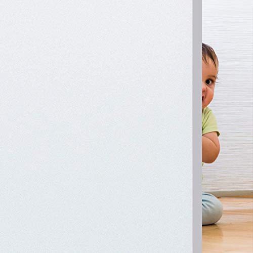 Rwest X Lámina autoadhesiva para Ventanas, Opaca, lámina de privacidad para Ventana, estática, Anti-UV, para casa, baño u Oficina, Vidrio