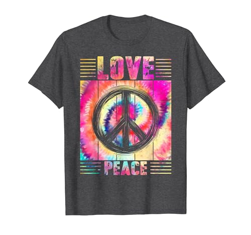 Tie Dye Peace Hand Sign Kindness Love Maglietta