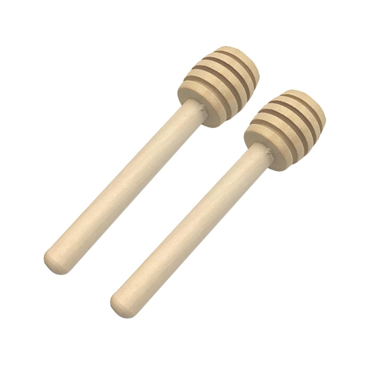 SHOWERORO 50pcs Wooden Sticks for Honey Pot Jar Honey Jar Dipper Stick Syrup Stirrer Honey Stirrer