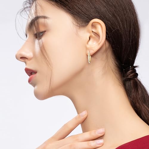 9 Pairs Small Gold Huggie Hoop Earrings Set for Women, 14K Real Gold Plated Hypoallergenic Cartilage Earring, Lightweight Tiny Gold Hoop Earrings for Gift3