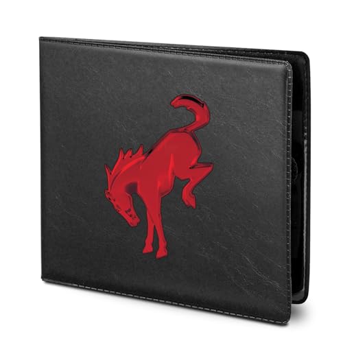 iPick Image for Ford Bronco in Red Car Auto Insurance Registration Black Document Holder Wallet -...