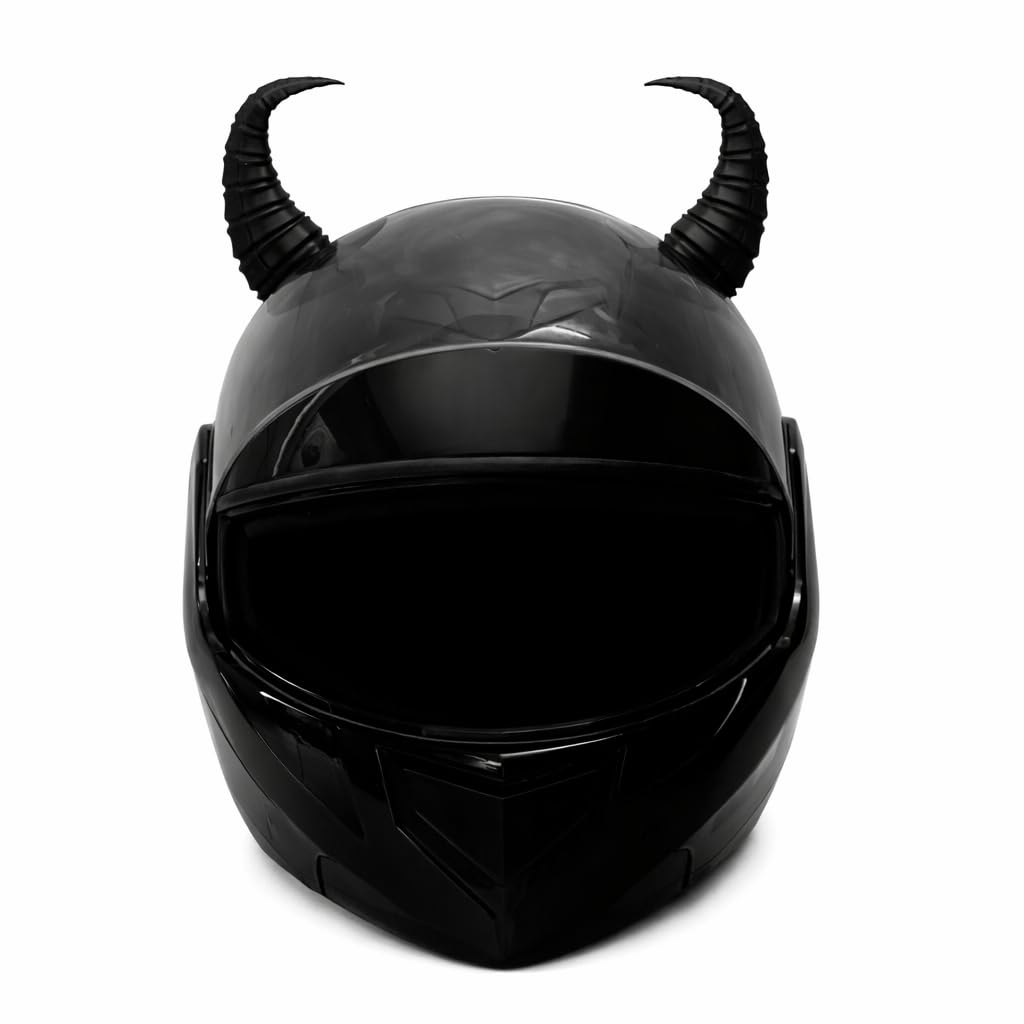 Motorcycle Helmet Horns Accessory, Black, Devil Horn Design, Universal Fit, Decorative Costume Accessory