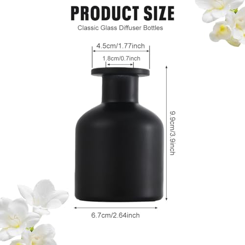 Botella Difusora de Vidrio Vacía 150ml Negro miniatura 3