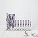 Bacati Ikat Lilac/Grey 6 Pc Crib Set with 4 Muslin Blankets