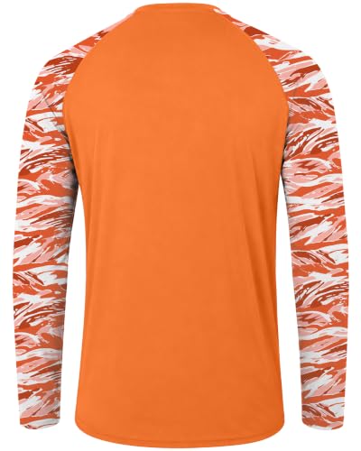 Image of FISHEAL Mens Long Sleeve Fishing Camo Shirts, UPF 50+ Sun Swim Rash Guard