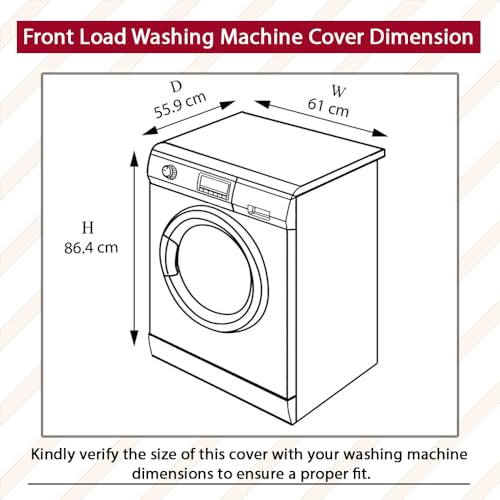 Image of The Furnishing Tree Washing Machine Cover Compatible for Samsung 9Kg Fully-Automatic Front Load WW90T4040CX1TL Floral Pattern Blue - D x W x H : ( 55.9x61x86.4 CM )