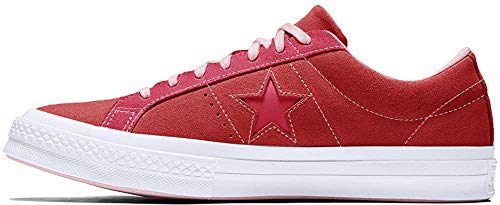 Image of Converse Men's One Star Suede Ox Sneakers, Multicolour Enamel Red Pink Pop 603, 7.5