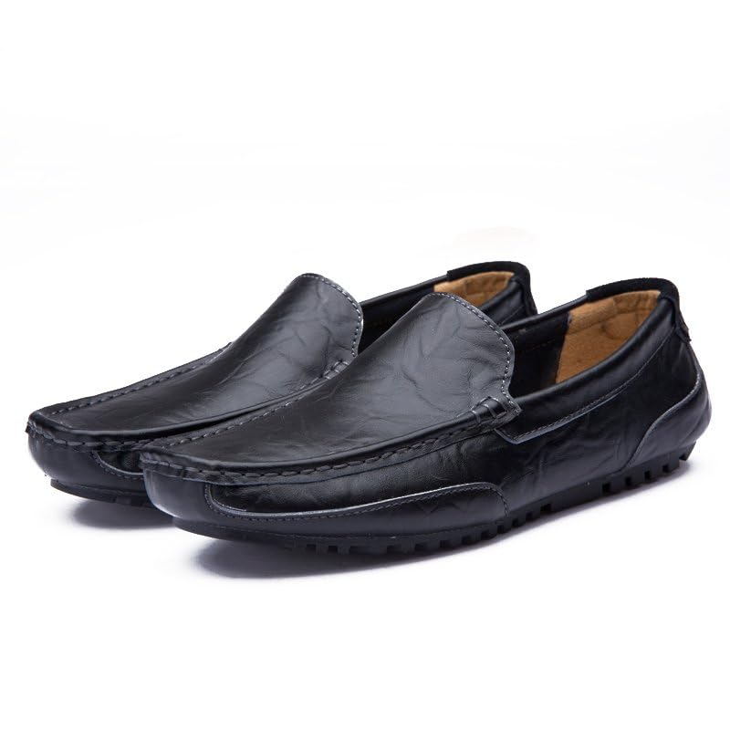 Men's Casual Leather Loafers Slip On Flat Shoes Driving Moccasins Penny Shoes3