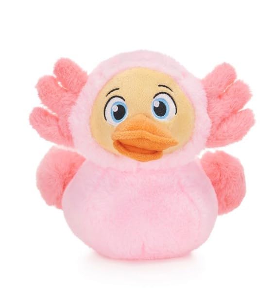 UKToyworld Axolotl Plush Toy 23cm Quack Pack Animal Pink Duck Soft Toy