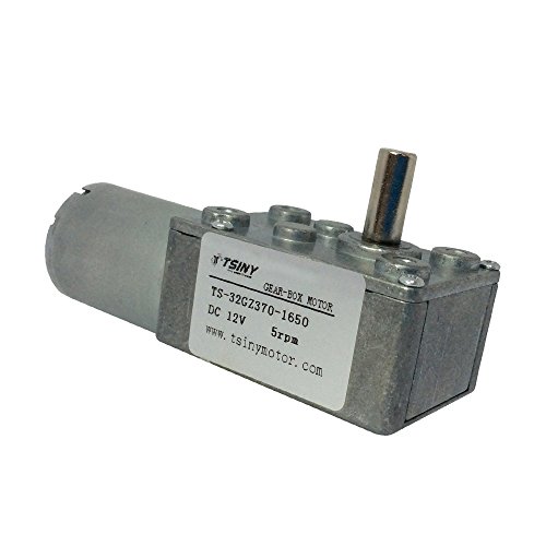 Bemonoc 12V 5Rpm Dc Worm Reduction Geared Motor Ultra Low Speed Electric Motor For Diy #TOP1