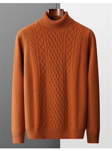 Men's High Neck Wool Solid Color Simple Soft Sweater Casual Slim Fit Business Pullover Knitted Sweater2