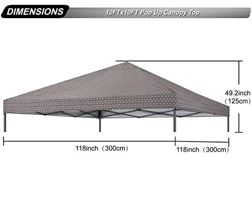 Image of ABCCANOPY Replacement Canopy Top for Pop Up Canopy Tent 10x10 Flower