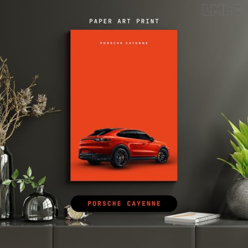 Image of Live Mad Live Crazy Porsche Cayenne Portrait Single Wall Paper Poster, A3 Size, 16.5L X 11.7W Inches Unframed Art Prints - Home, Bedroom, Living Room & Decor - Aesthetic, Matt Finish, Frame Not Included