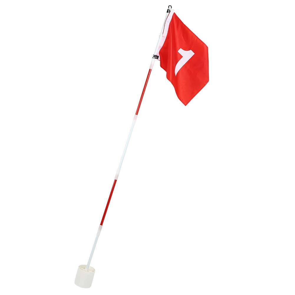 Mini Fahnenstangen, Golffahne mit Golfloch Golf-Flagge Golflöcher und Flaggen Golfflaggenstab Flaggenstock Abnehmbarer mit Golfloch Roter Fahne