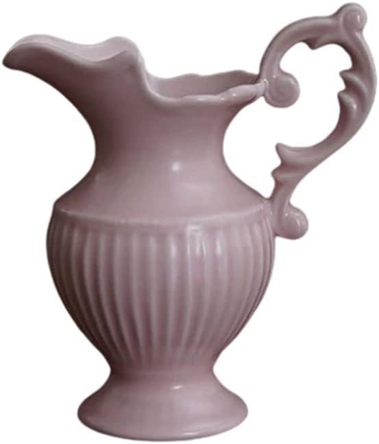 Gravy Boat For Sauces, Dressing and creamer Small Milk Jug Retro Ceramic With Handle Milk Jug Kitchen Restaurant Milk Jug Milk Jug Milk Cup Sauce Boat Container (Color : 1, Size : 1) (Brass 1)