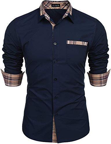 Image of DEELMO Men's Solid Regular Fit Shirt