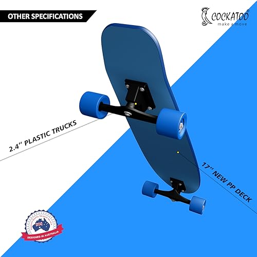 Image of Cockatoo PVC Skateboard | Anti-Skid Board with 608Z High Precision Bearings | Ideal for All Skill Levels (17 X 6 Inch)